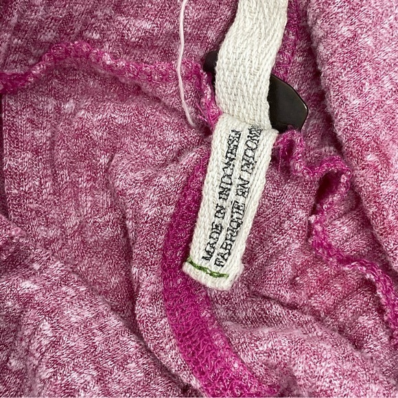 We The Free, Free People Pink Knit Boho‎ Loose Fit Oversized Top Size Medium C5 - Picture 9 of 9